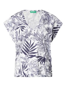 UNITED COLORS OF BENETTON Póló kék / fehér