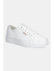 Calvin Klein Jeans sportcipő VULC FLATFORM LTH fehér, YW0YW01886
