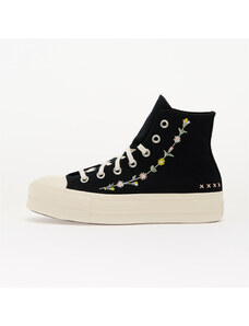 Converse Chuck Taylor All Star Lift Floral Embroidery Black/ Egret/ Flamingo Fade
