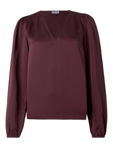 VILA Blúz 'VIEllette' borvörös