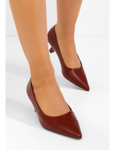 Zapatos Glimera borvörös alacsony sarkú körömcipő