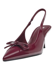 Pull&Bear Sling körömcipők gesztenyebarna