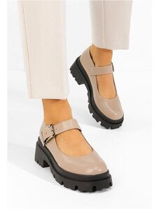 Zapatos Masovia bézs telitalpú platform cipő