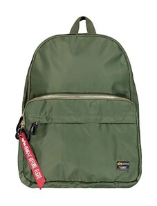 ALPHA INDUSTRIES Hátizsák 'Crew' zöld