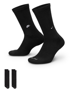 Nike Everyday Cushioned Crew Socks (2 Pairs) - Black