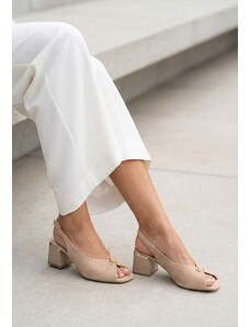 Zapatos Amary v3 khaki vastag sarkú szandál