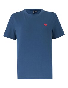 VERO MODA Póló 'VMPaulina' ultramarin kék / cseresznyepiros