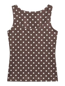 VERO MODA Top 'VMMILLION' csokoládé / fehér