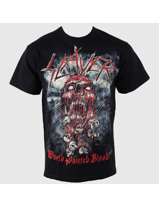 Metál póló férfi Slayer - World Painted Blood Skull - ROCK OFF - SLAYTEE09MB