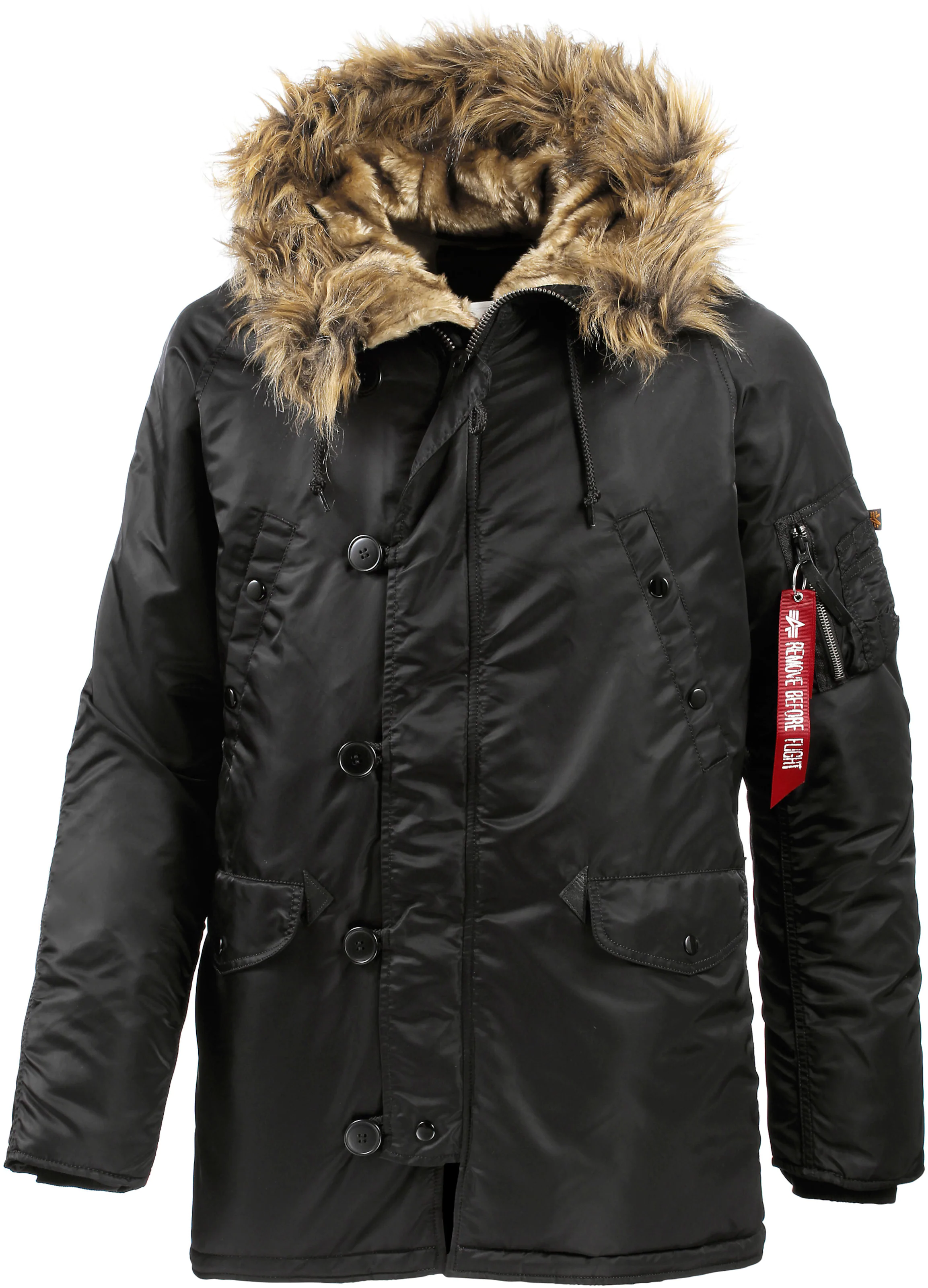 ALPHA INDUSTRIES Téli dzseki 'N3B VF 59' fekete GLAMI.hu Alpha Industries N3B Férfi Hosszú Télikabát Fekete