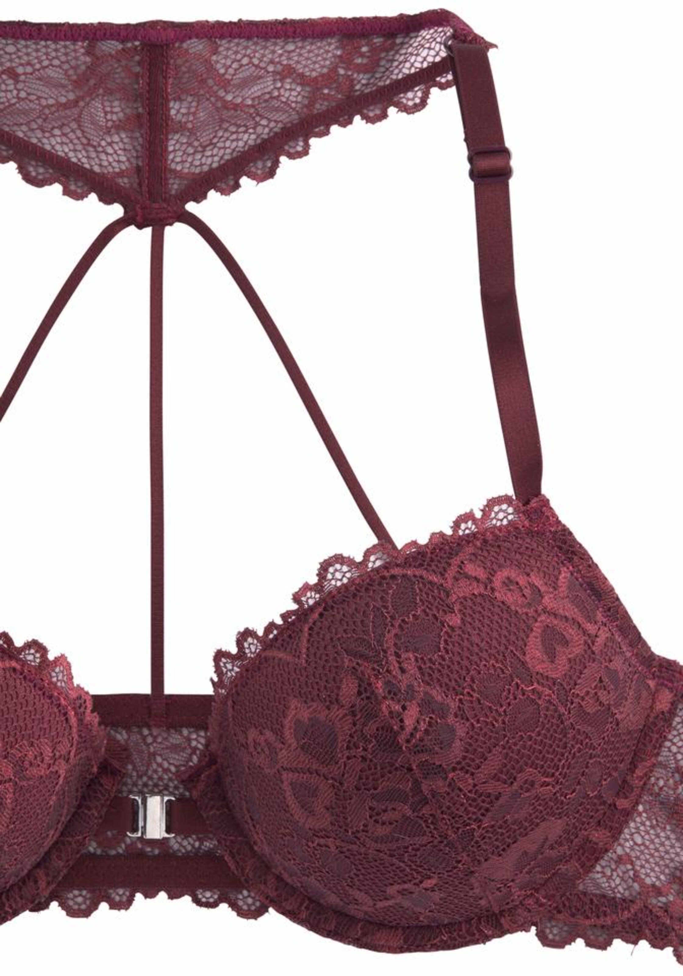 LASCANA Melltartó burgundi vörös