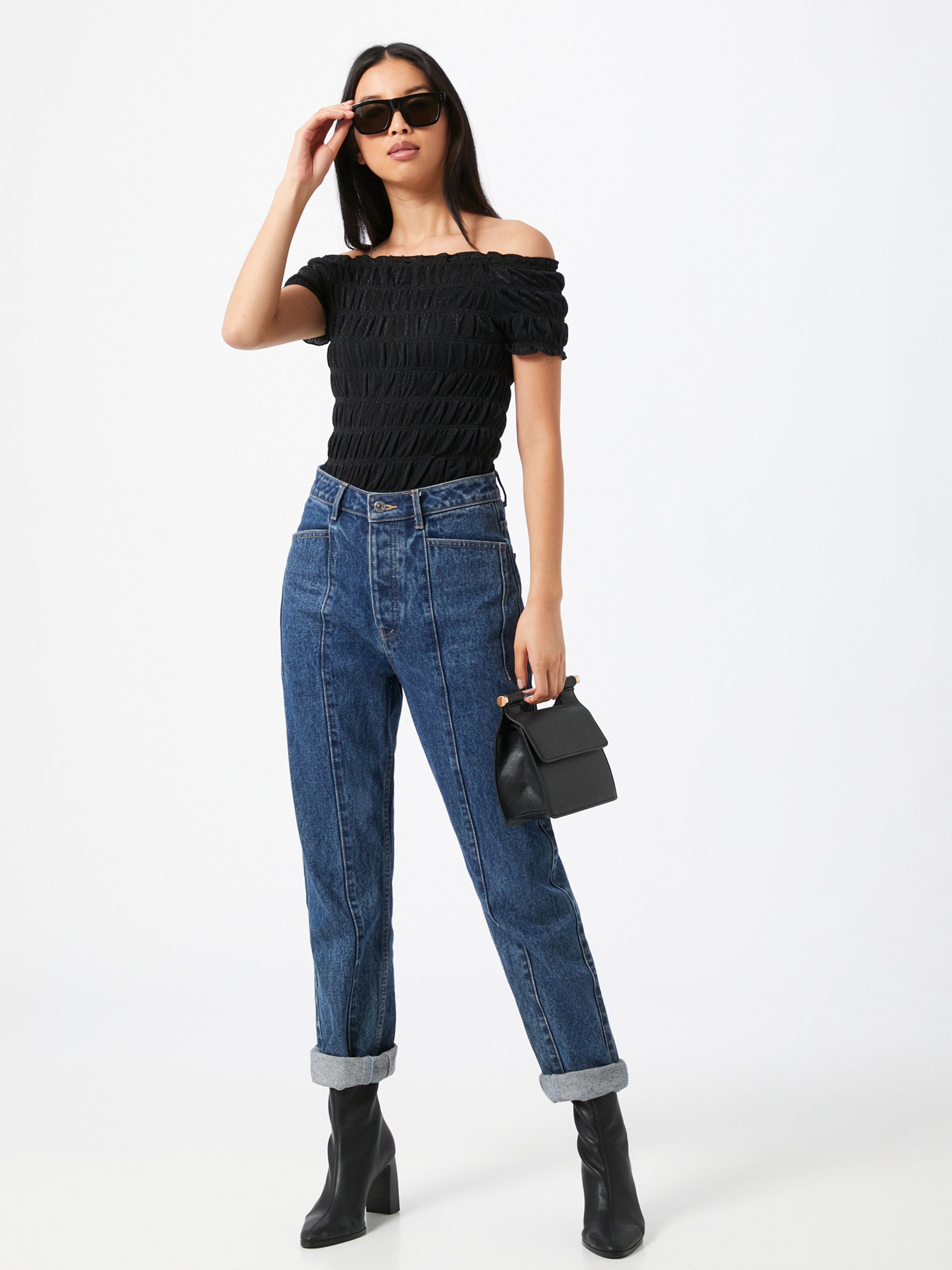 PIECES Blúz 'Djane' fekete