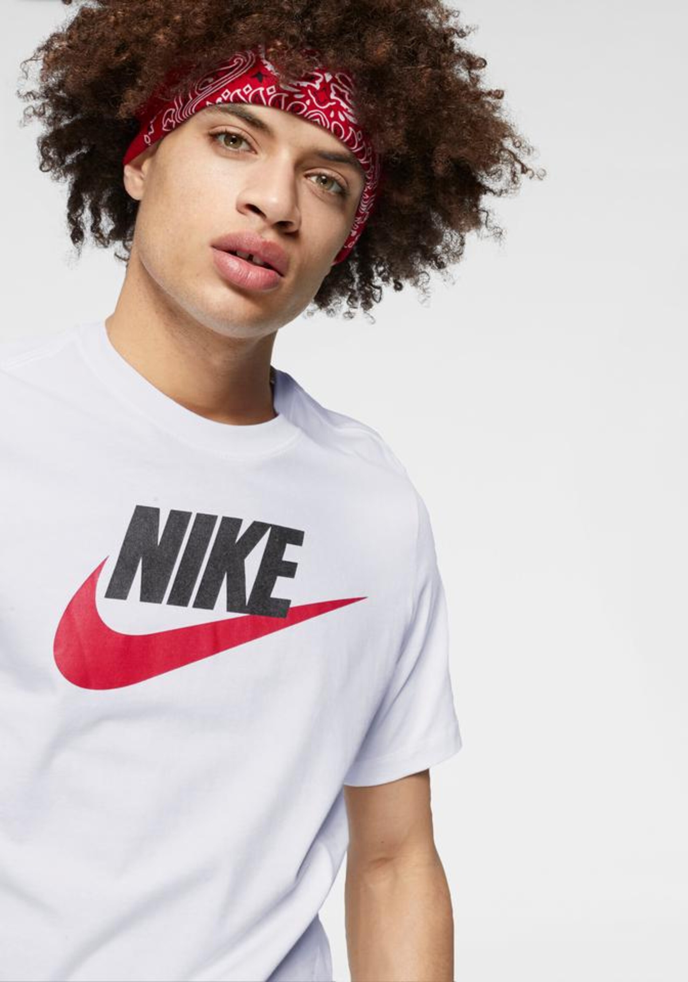 Nike Sportswear Póló 'Futura' piros / fehér