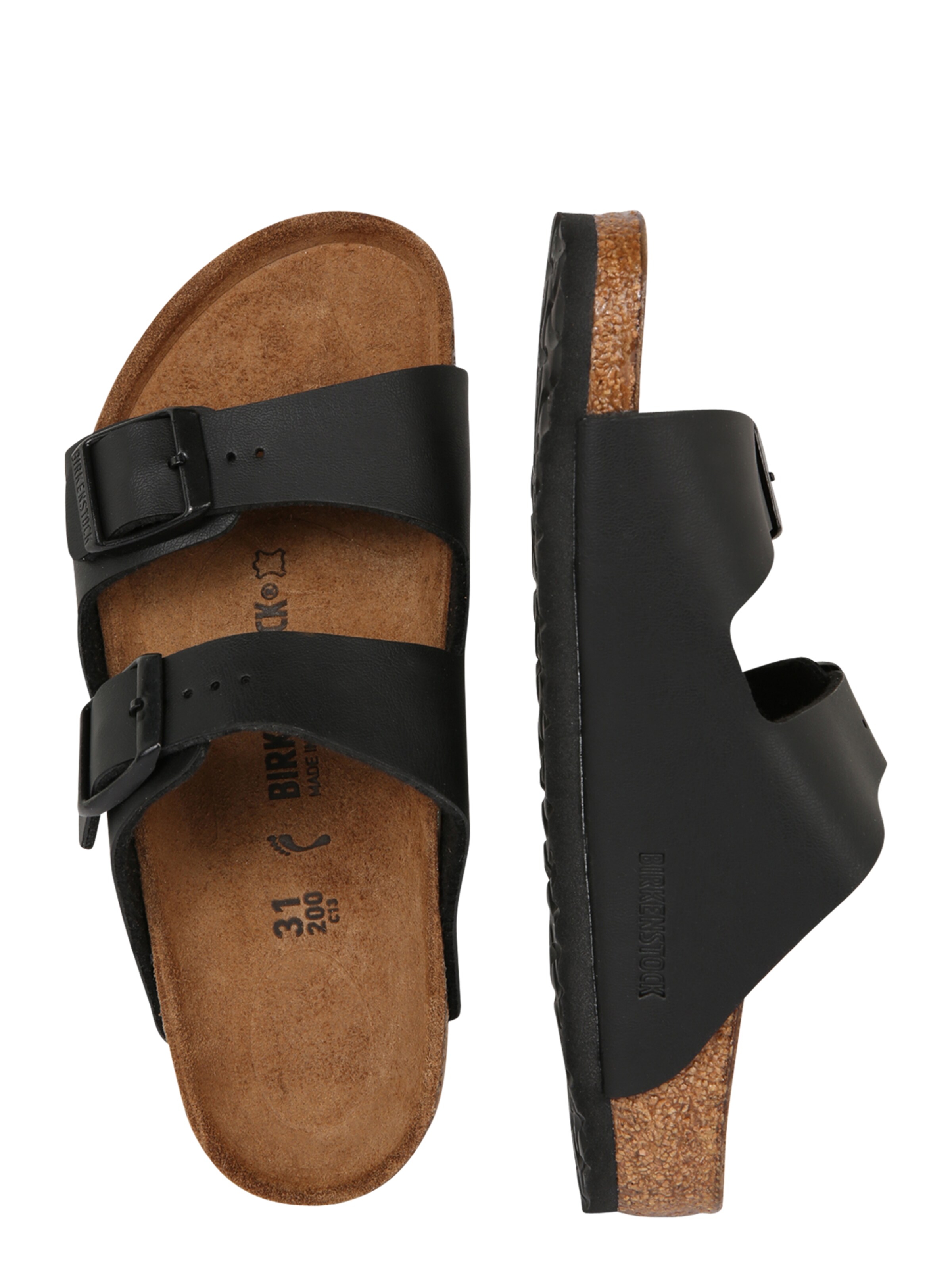 BIRKENSTOCK Nyitott cipők 'Arizona' fekete