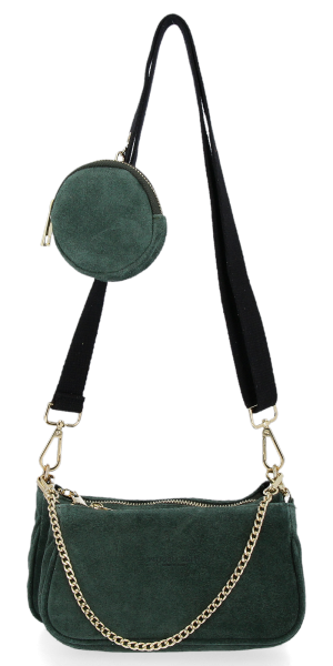 Bőr táska univerzális Vittoria Gotti palackzöld B40