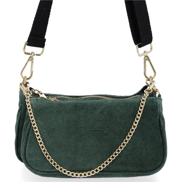 Bőr táska univerzális Vittoria Gotti palackzöld B40