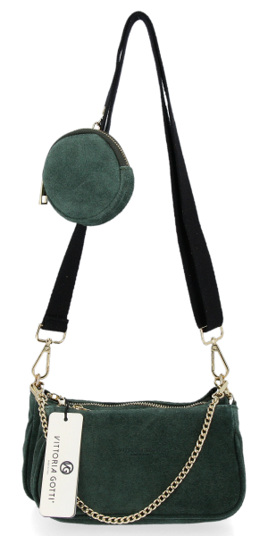 Bőr táska univerzális Vittoria Gotti palackzöld B40