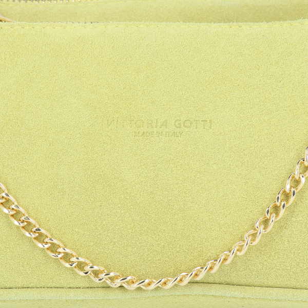 Bőr táska univerzális Vittoria Gotti lime B40