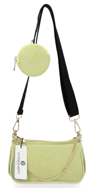 Bőr táska univerzális Vittoria Gotti lime B40