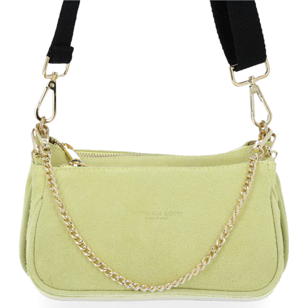 Bőr táska univerzális Vittoria Gotti lime B40