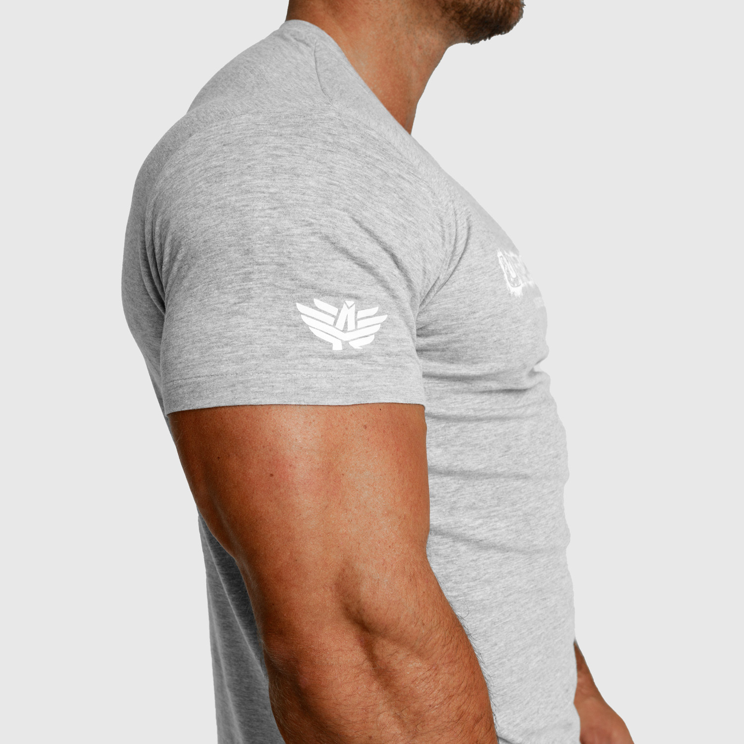 Férfi fitness póló Iron Aesthetics Unbroken, szürke