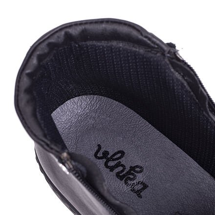 Vlnka Női cipzáras bőr bokacipő Marcella, fekete felnőtt cipő