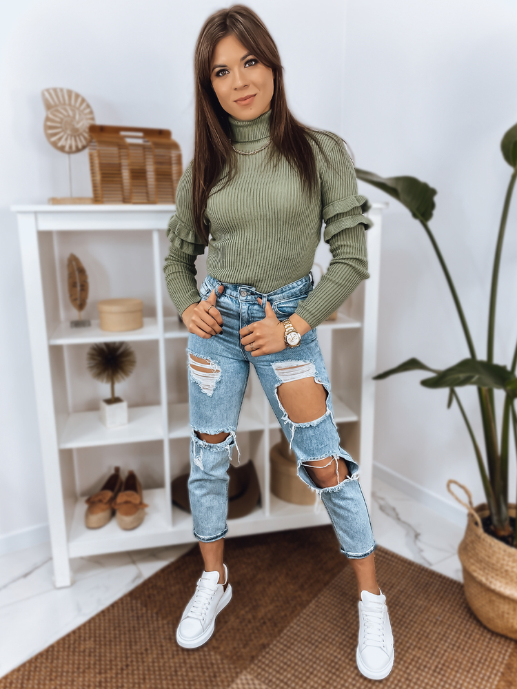 BASIC Zöld bordás garbó BUFALO MY1422