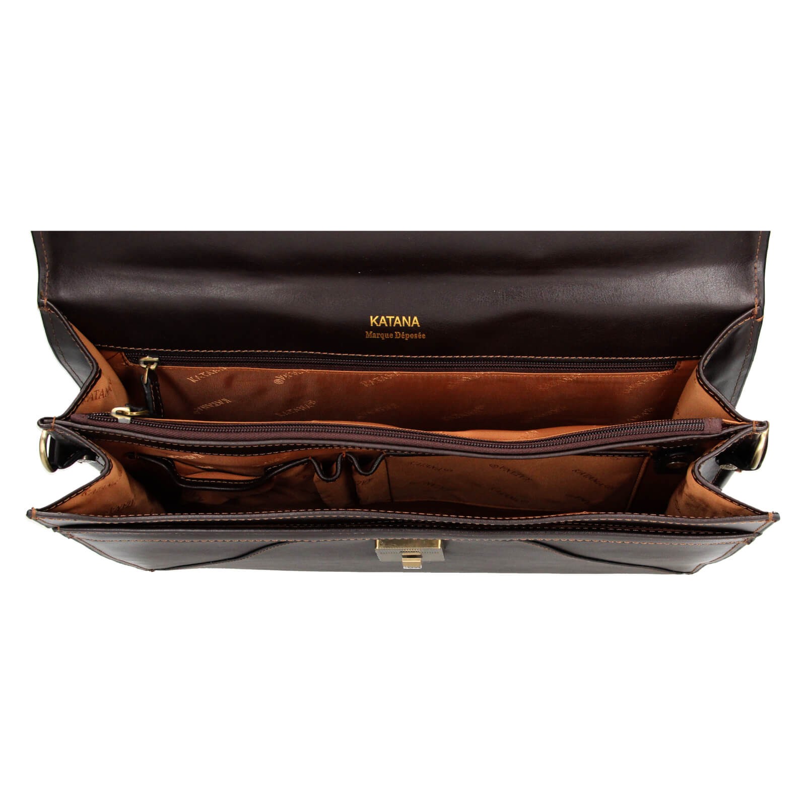 Férfi bőr aktatáska Katana Monaco - sötétbarna