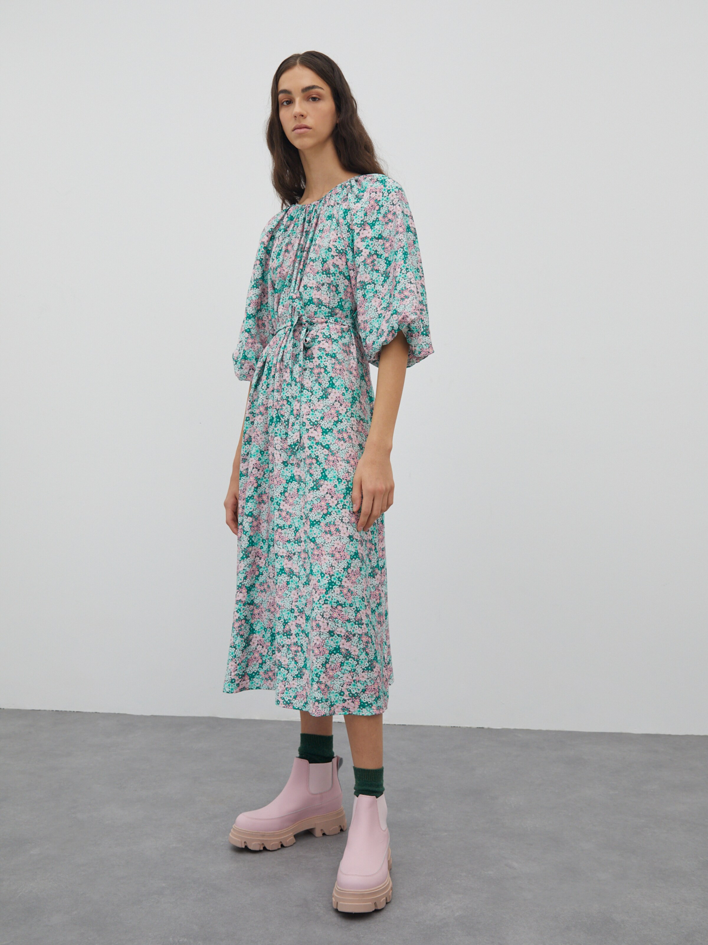 EDITED Ruha 'Fadia' zöld / jáde / világoslila / rózsaszín