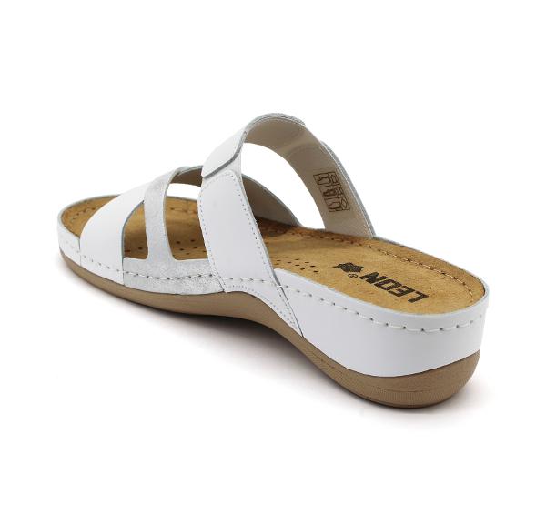 909 LEON Comfort női bőr papucs