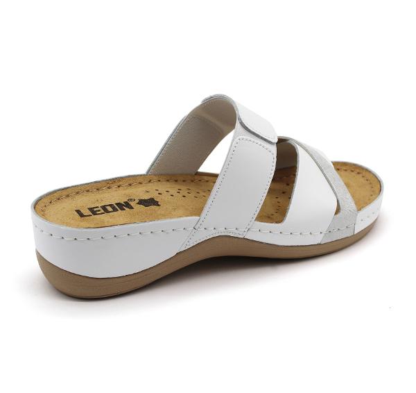 909 LEON Comfort női bőr papucs