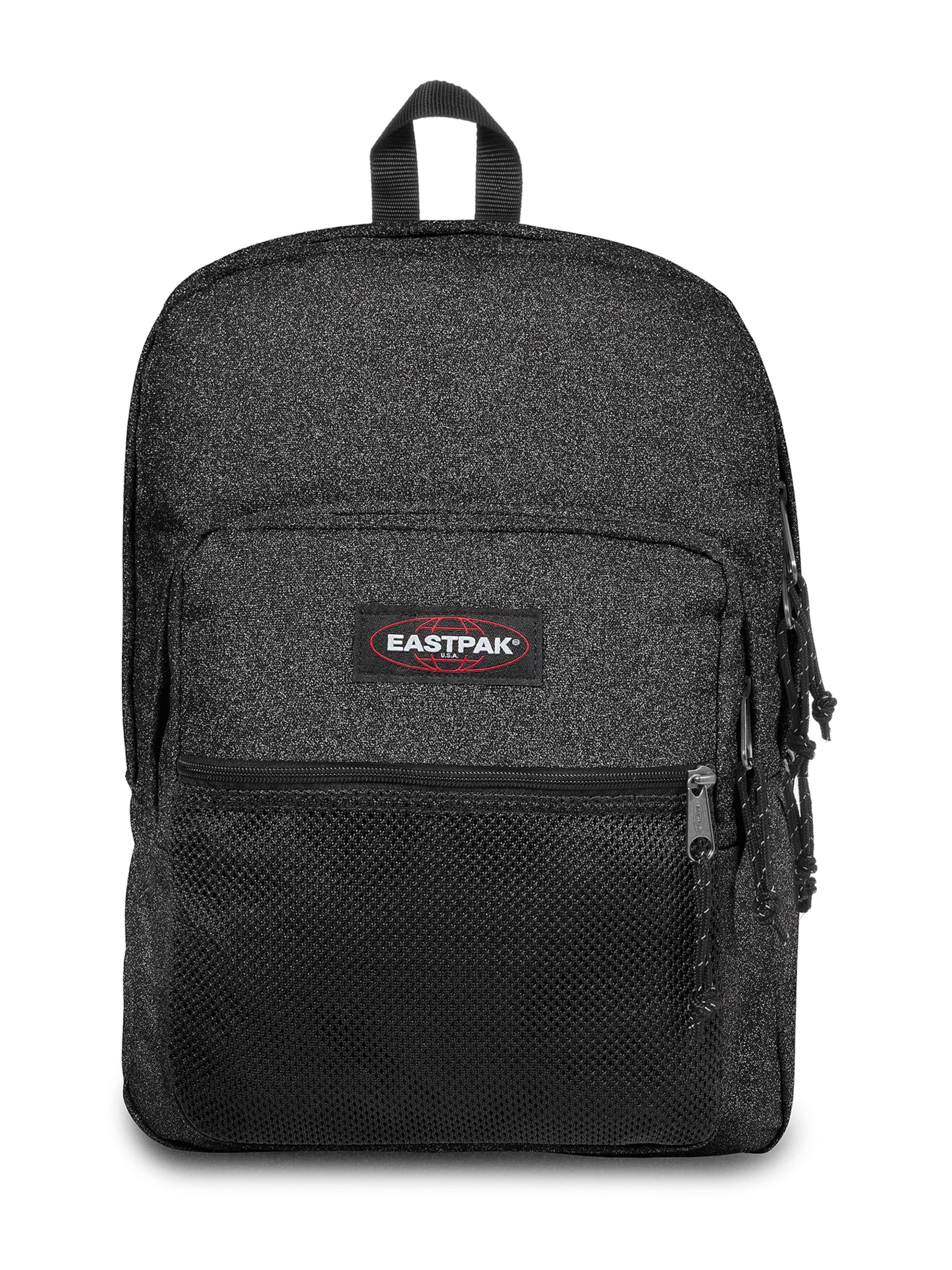 EASTPAK Hátizsák 'Pinnacle' szürke / piros / fekete / fehér