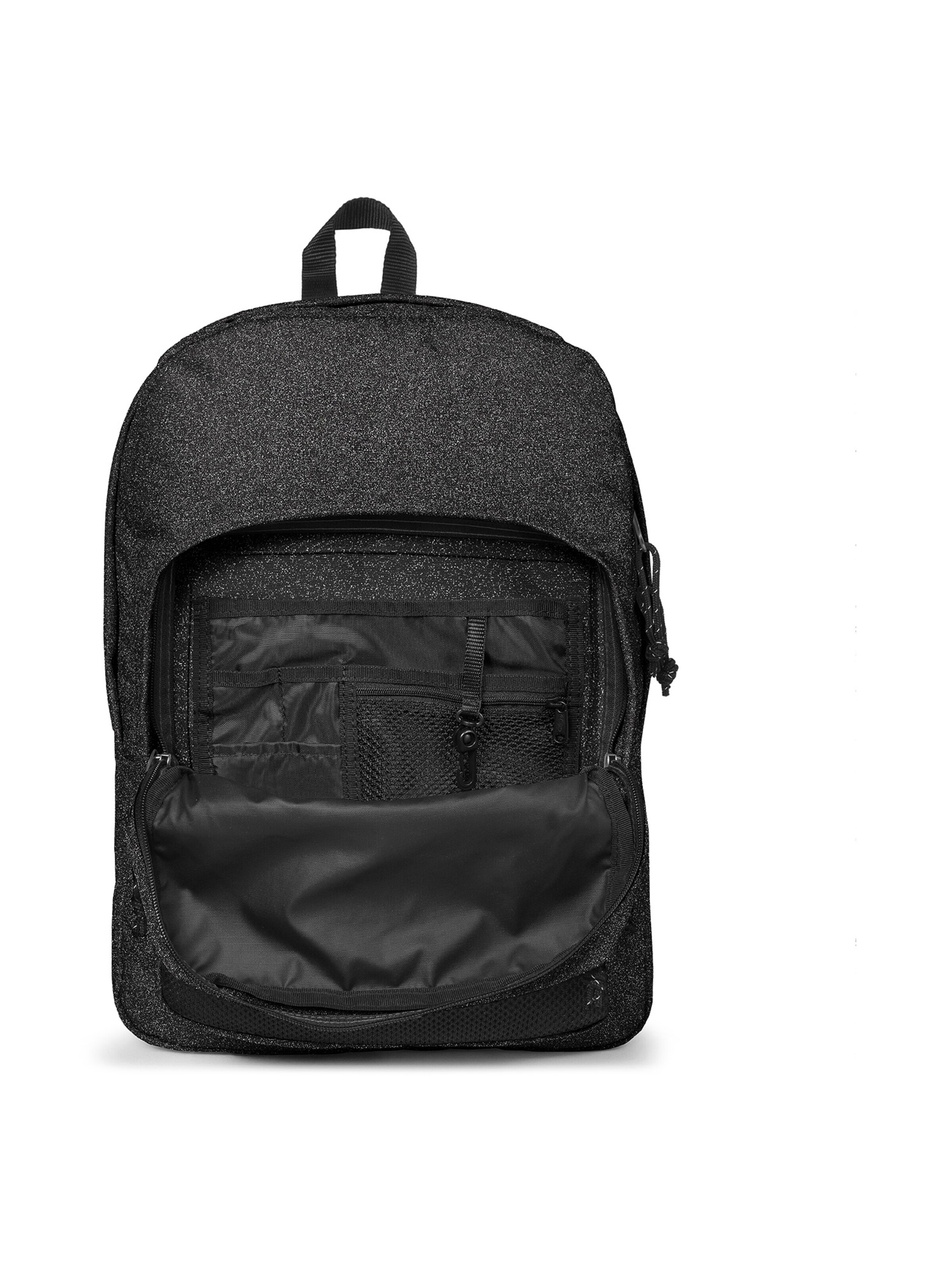 EASTPAK Hátizsák 'Pinnacle' szürke / piros / fekete / fehér