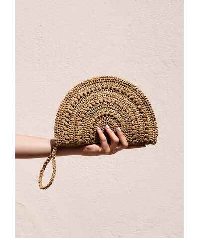 Raffia Bag in Tan - Knot Bag