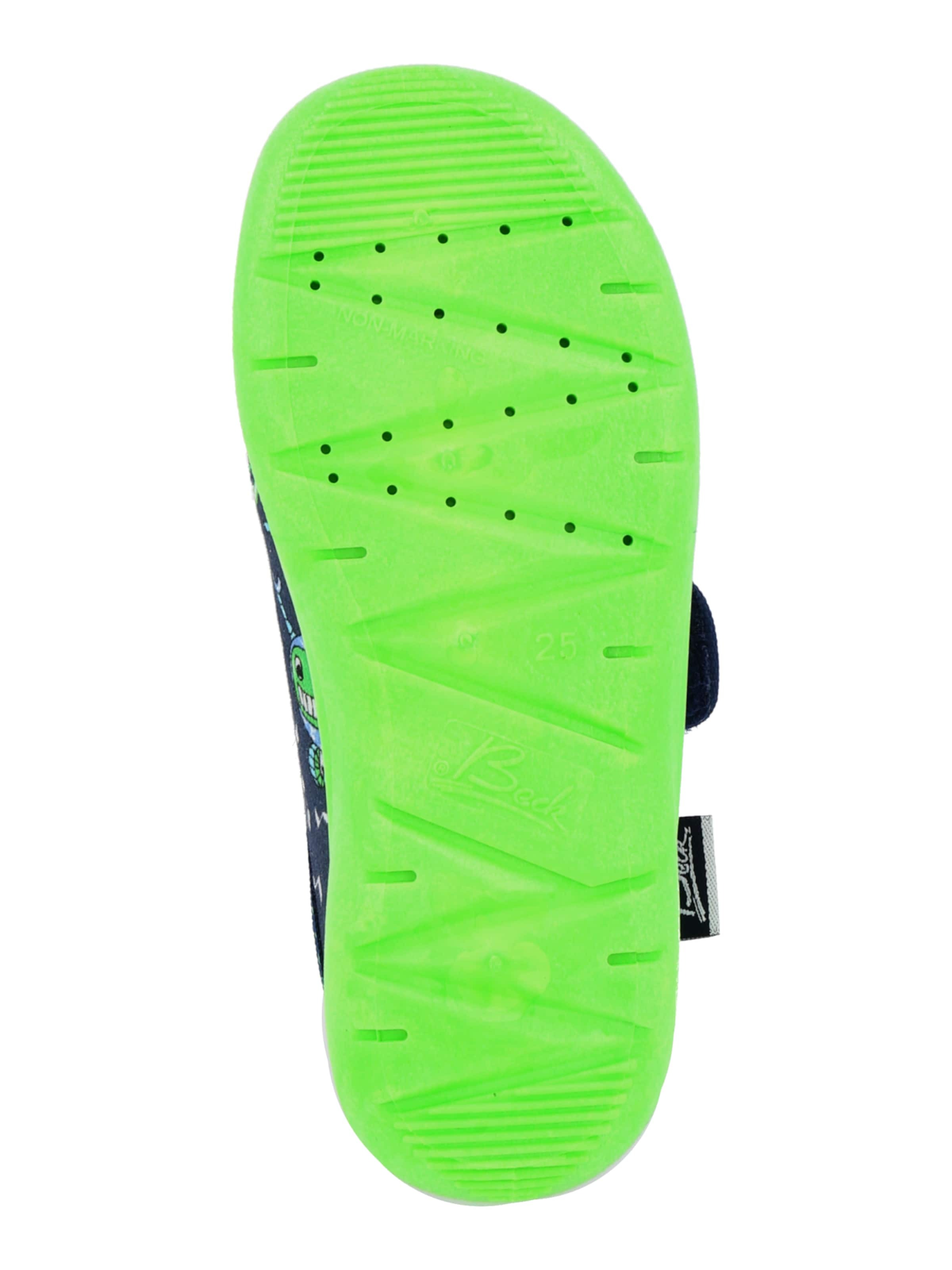 BECK Házi cipő 'Robots' tengerészkék / világoskék / citromzöld / fehér