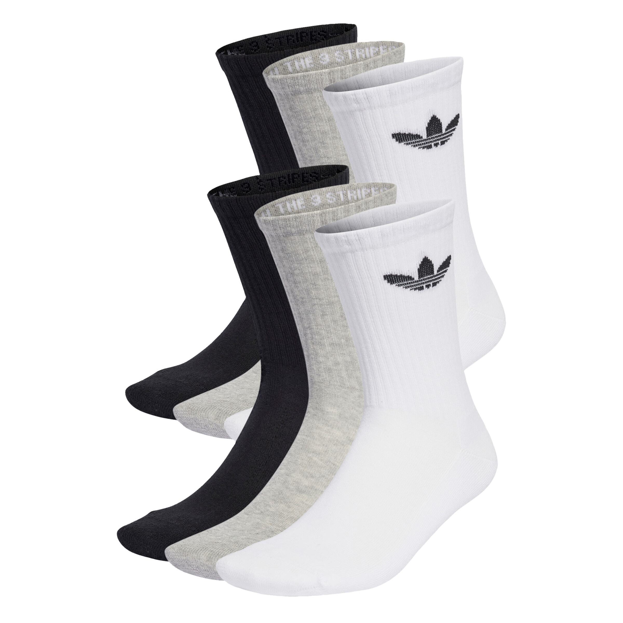 ADIDAS ORIGINALS Zokni 'Trefoil Cushion' szürke / fekete / fehér