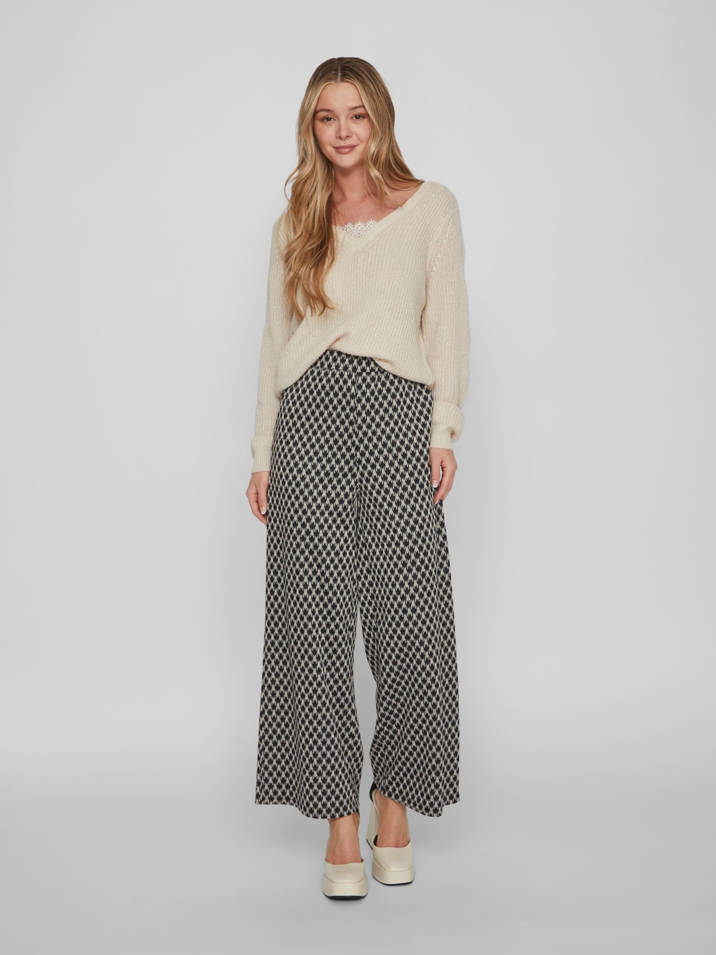 VILA Pulóver 'Debra' gyapjúfehér