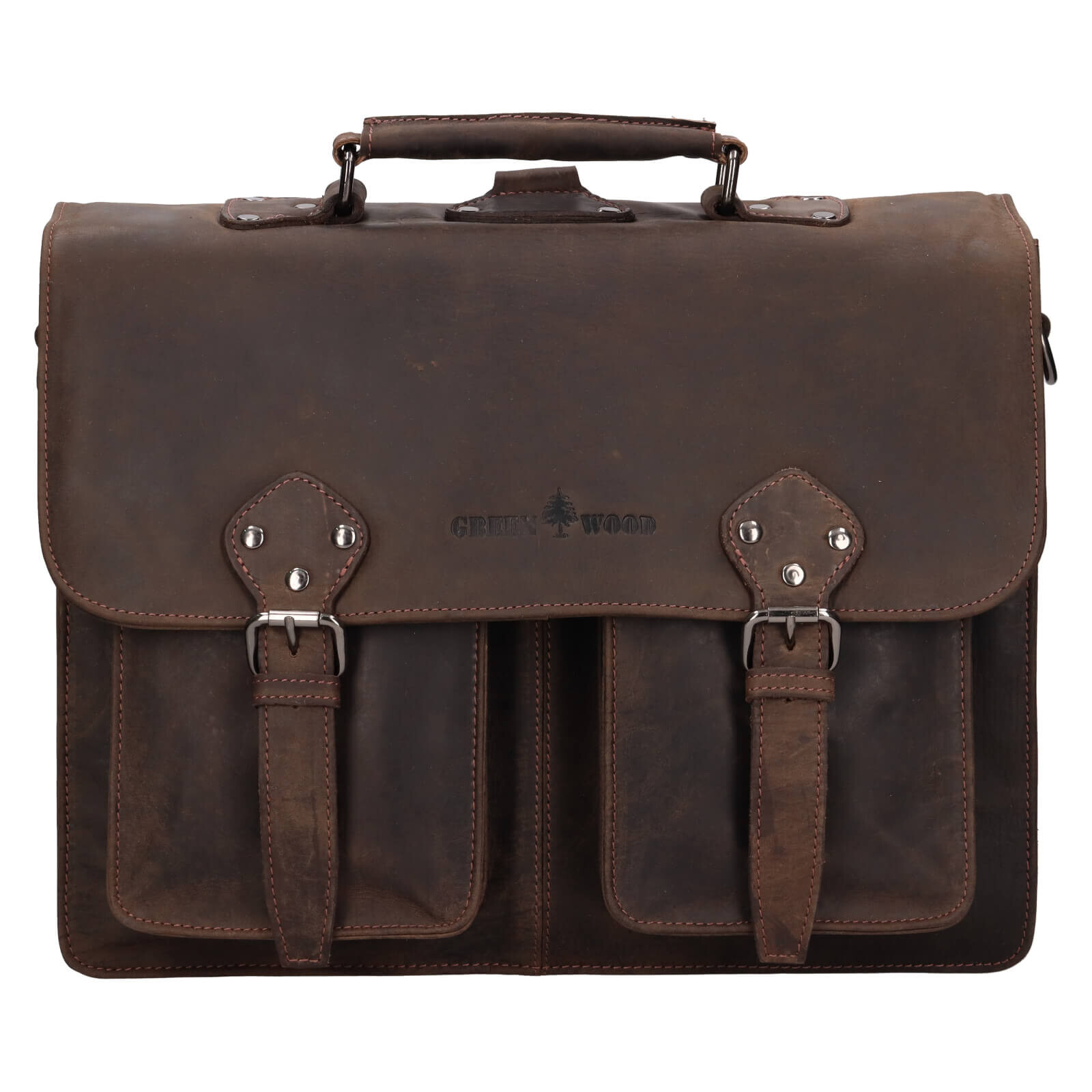 Férfi bőr aktatáska Greenwood Celestin - barna