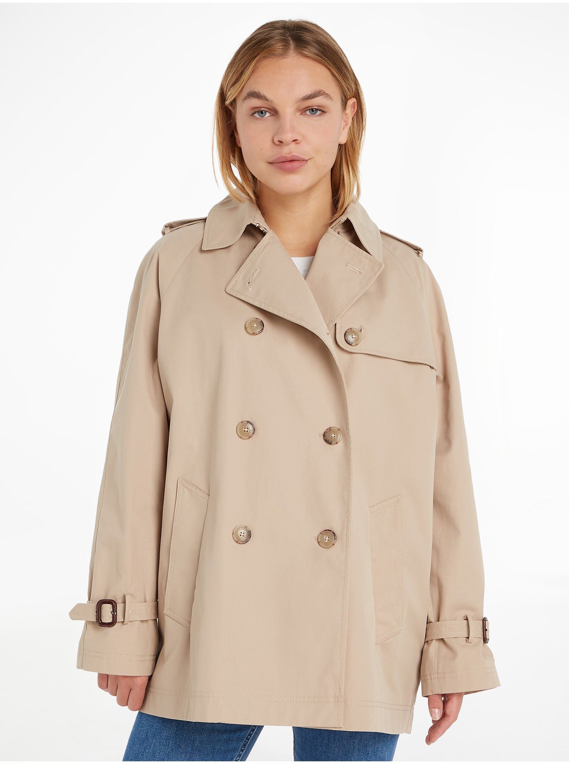 TOMMY HILFIGER WOMEN'S TRENCH COAT BEIGE