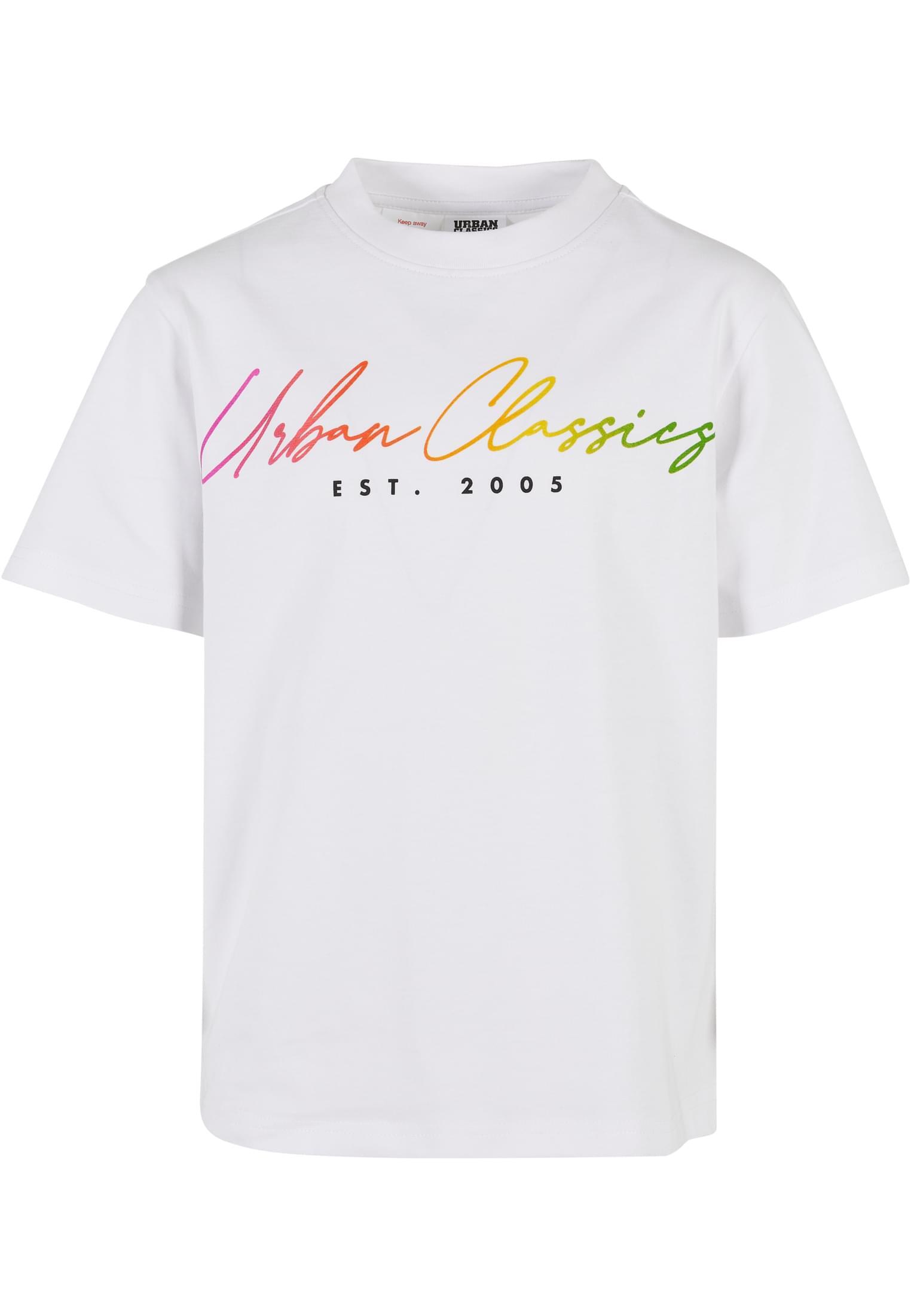 Urban Classics Boys Script Logo T-Shirt White