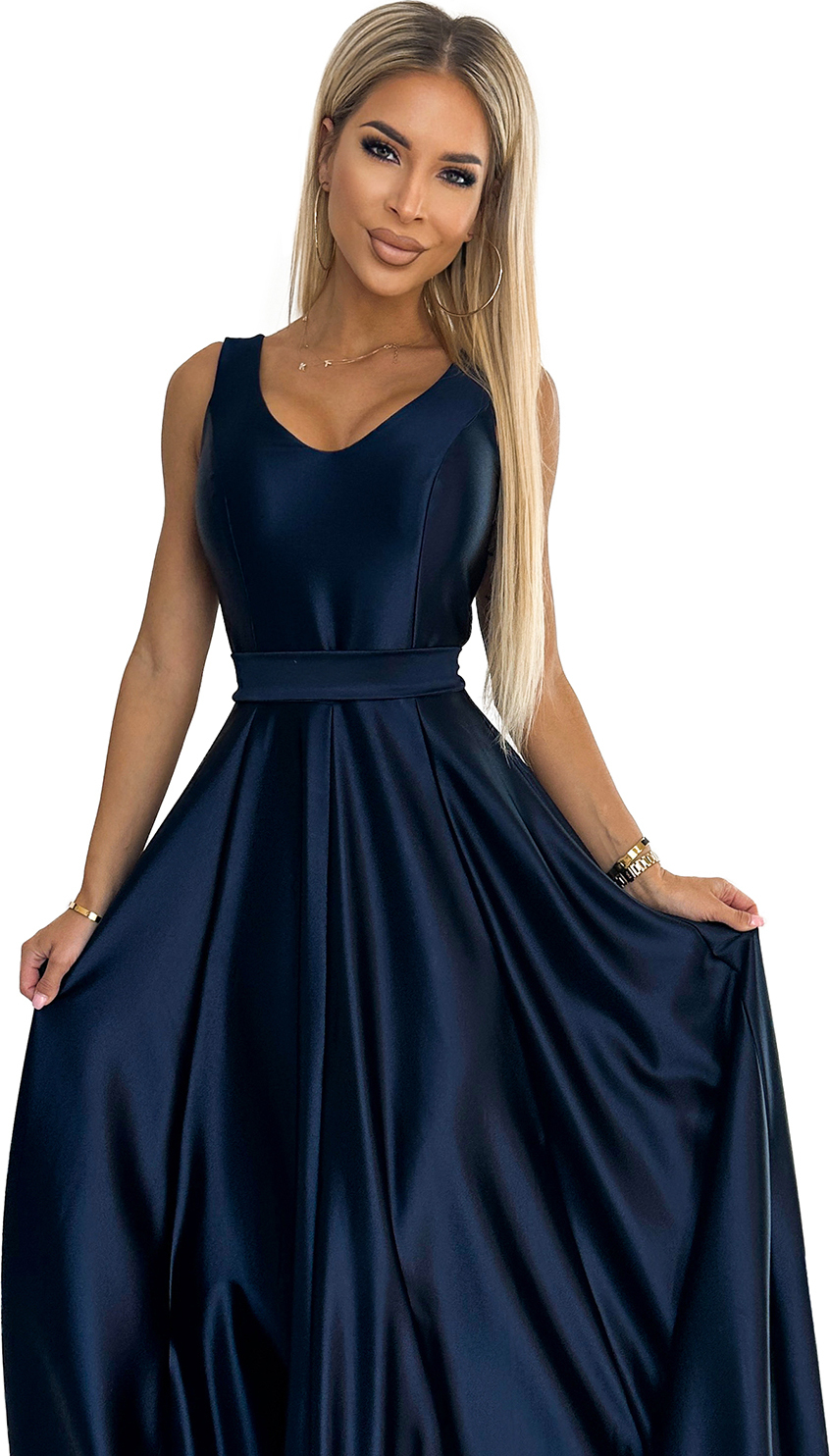 NUMOCO Sötétkék alkalmi maxi ruha CINDY 508-1 dark blue