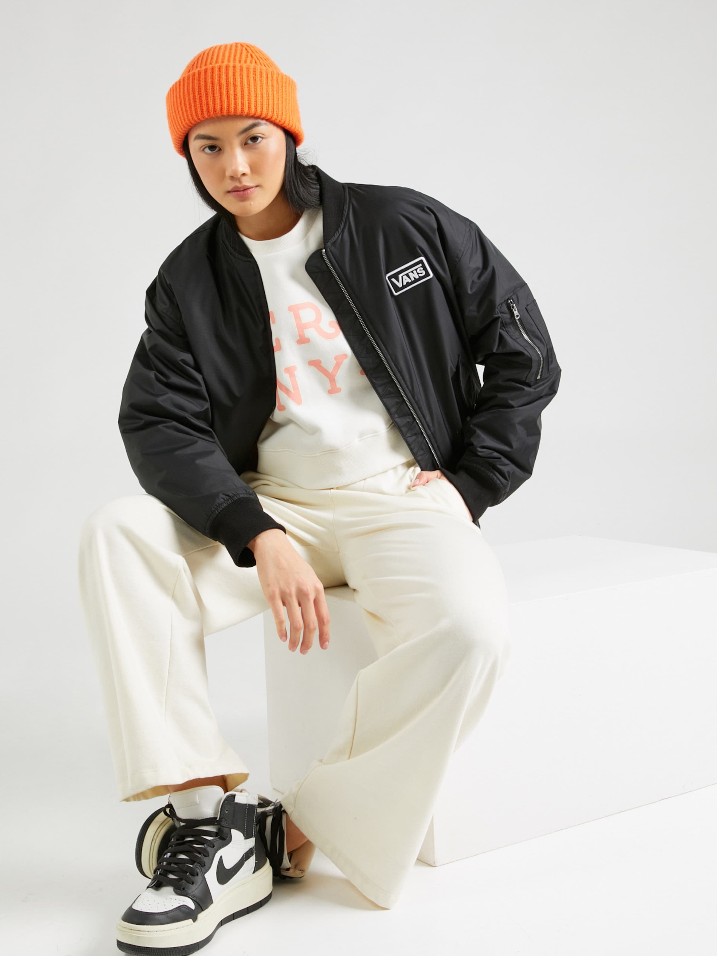 AÉROPOSTALE Póló 'AERO NY' sárgabarack / piszkosfehér