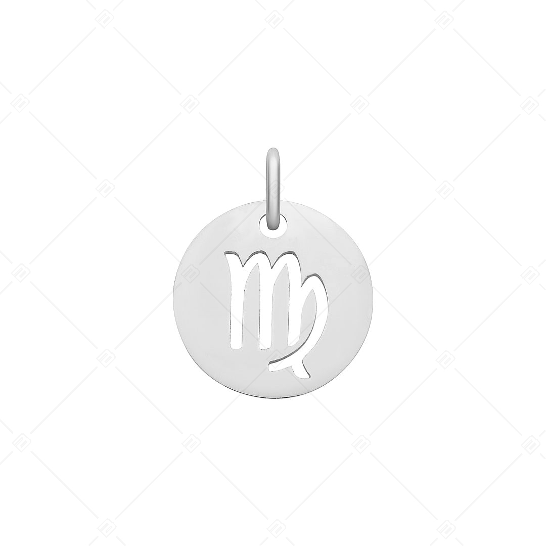 BALCANO - Nemesacél horoszkópos charm, magasfényű polírozással - Szűz