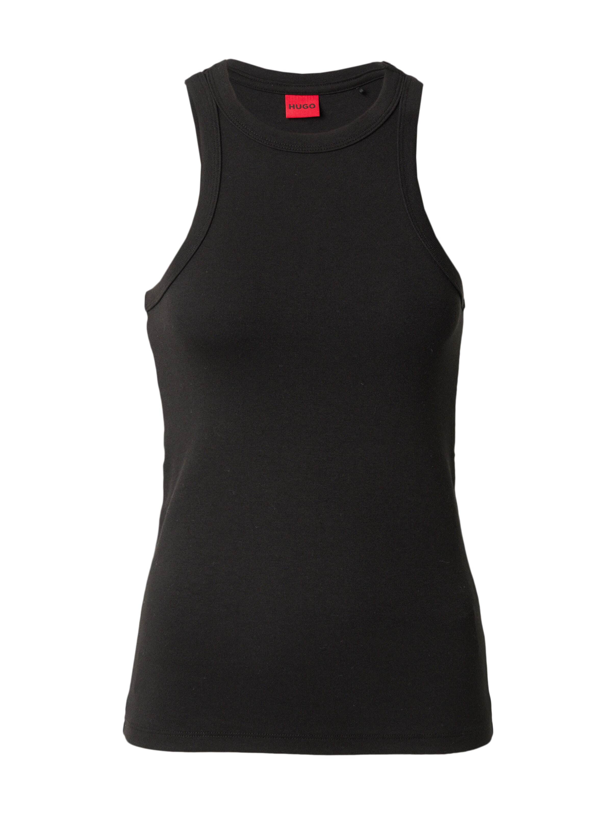 HUGO Top fekete / fehér