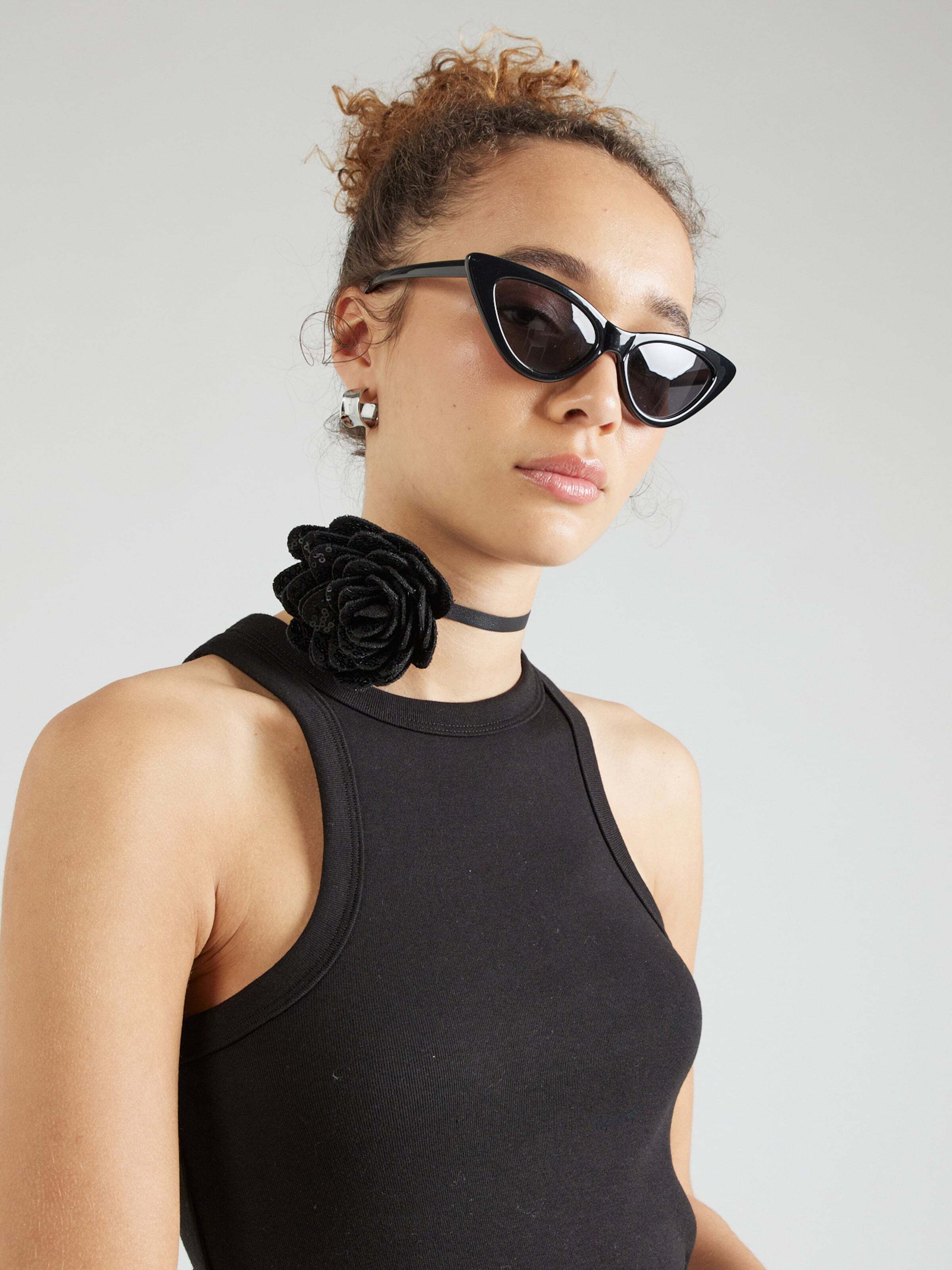 HUGO Top fekete / fehér