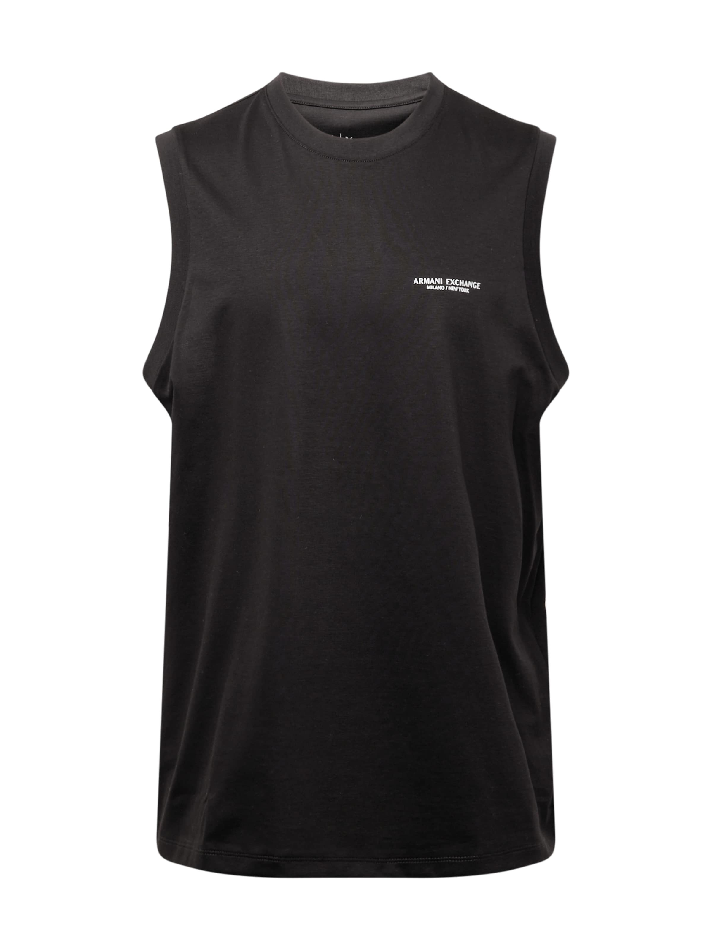 ARMANI EXCHANGE Póló fekete / fehér