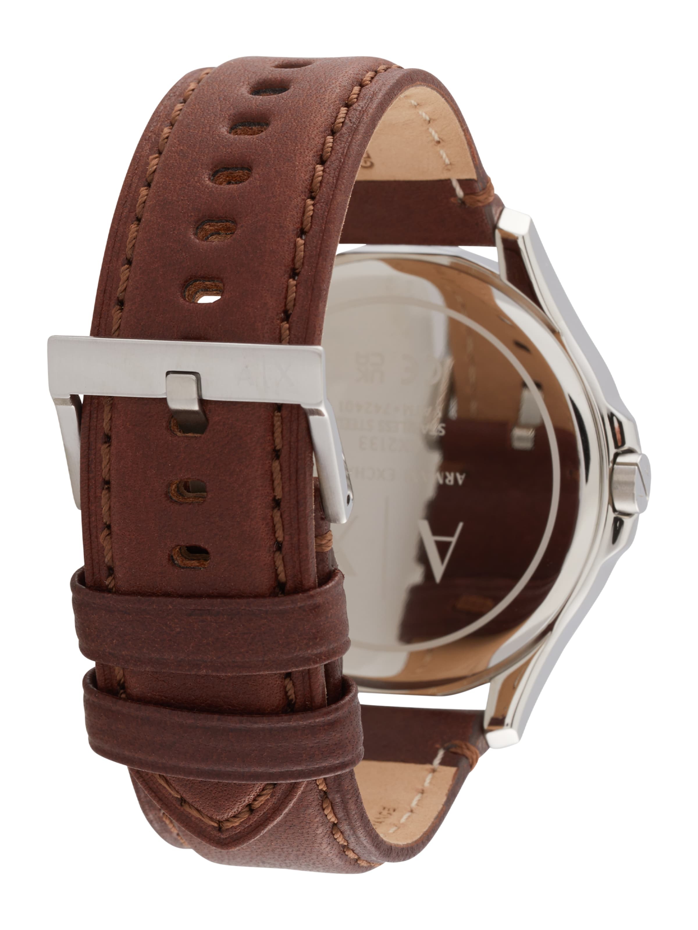 ARMANI EXCHANGE Analóg órák sötétkék / barna / ezüst