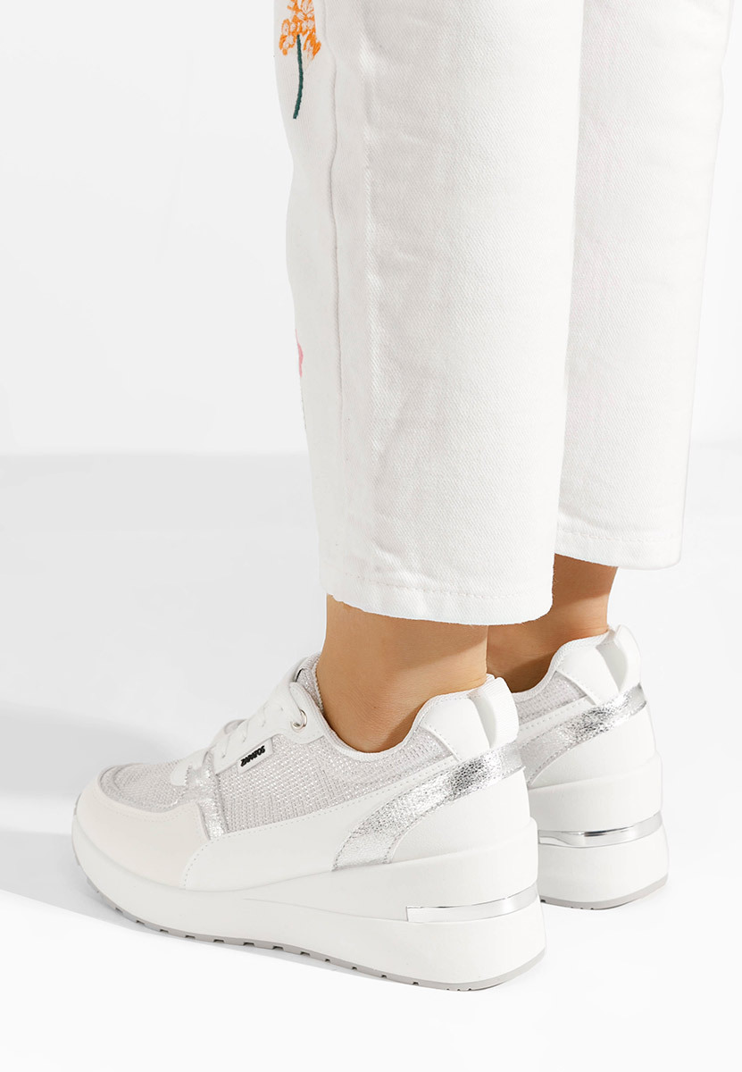Zapatos Zaneta fehér platform sneaker cipő