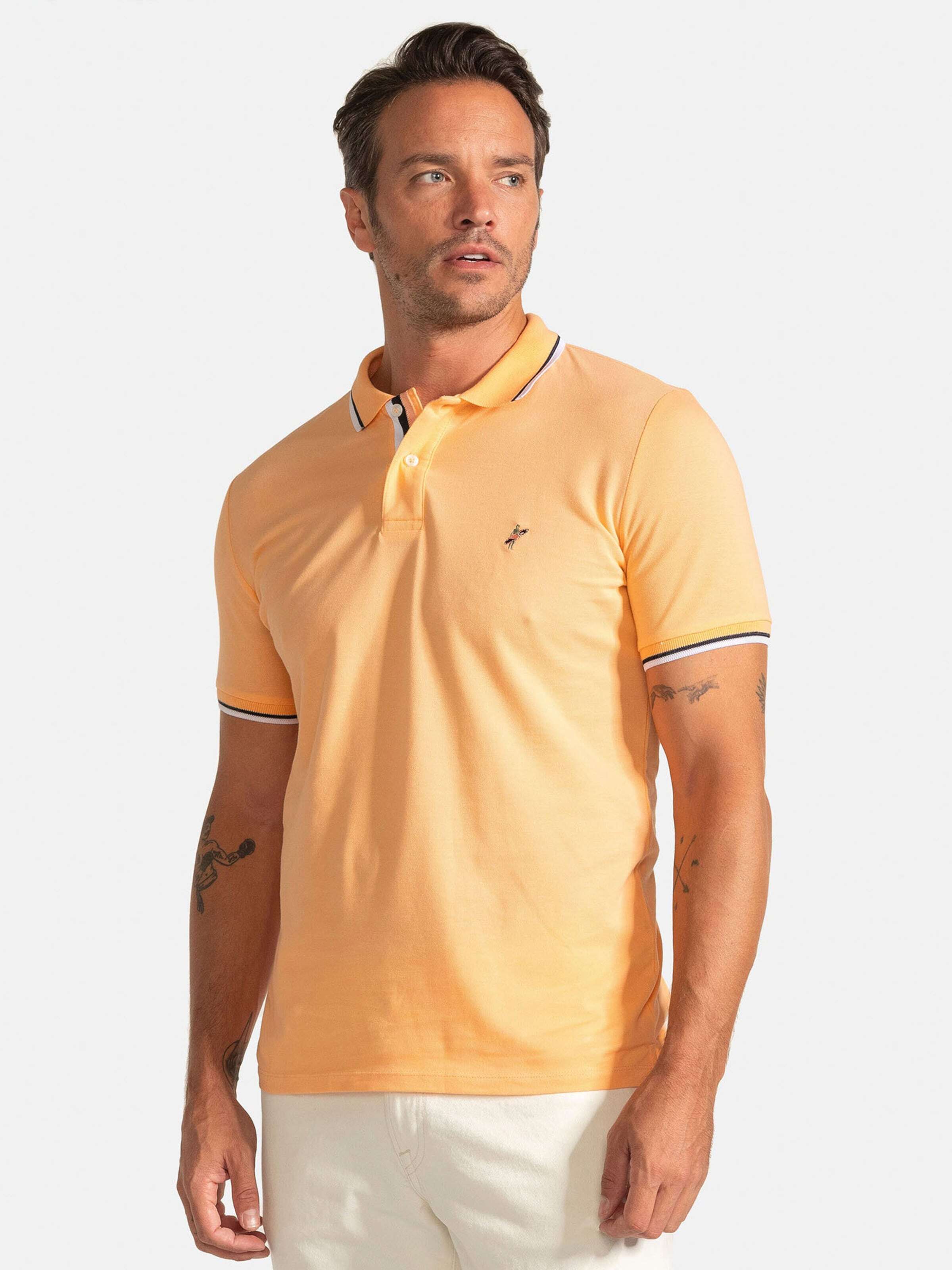 Jacey Quinn Póló őszibarack / fekete / fehér