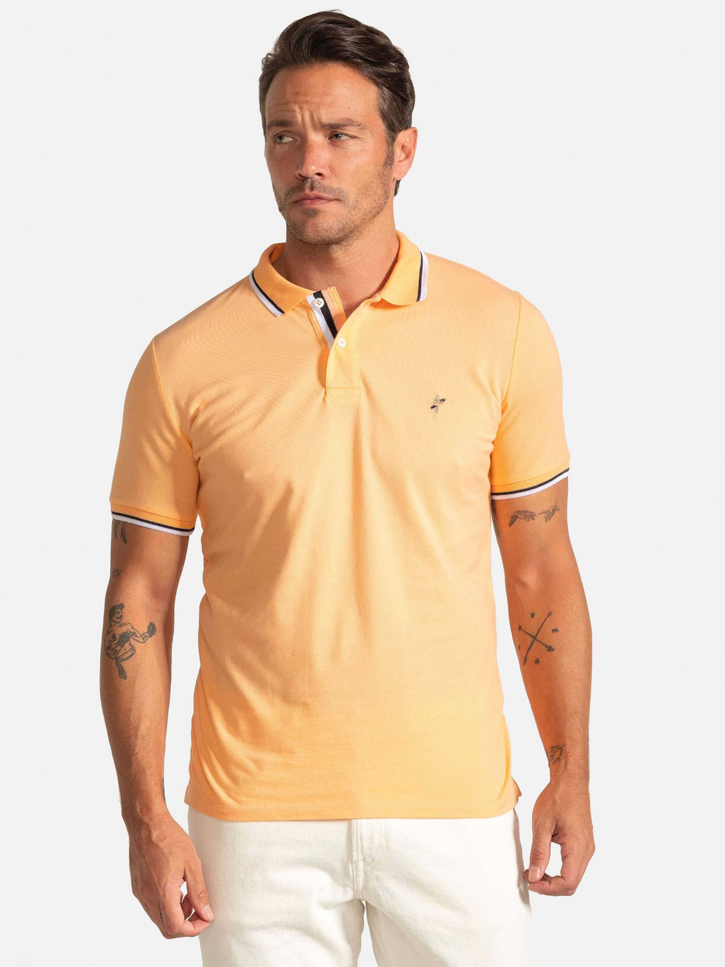 Jacey Quinn Póló őszibarack / fekete / fehér